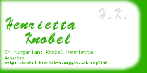 henrietta knobel business card